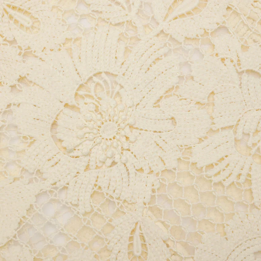 Yellow Crochet Lace Midi Dress Yellow Crochet Lace Midi Dress