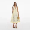Yellow Floral Cotton Midi Dress Yellow Floral Cotton Midi Dress