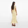 Yellow Floral Crochet Midi Dress Yellow Floral Crochet Midi Dress