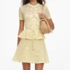 Yellow Floral Crochet Mini Dress Yellow Floral Crochet Mini Dress