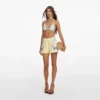 Yellow Floral Linen Shorts Yellow Floral Linen Shorts