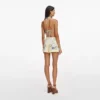Yellow Floral Linen Shorts Yellow Floral Linen Shorts