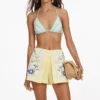 Yellow Floral Linen Shorts Yellow Floral Linen Shorts