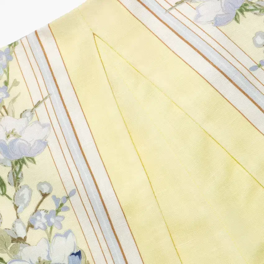 Yellow Floral Linen Shorts Yellow Floral Linen Shorts