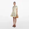 Yellow Floral Organza Mini Dress Yellow Floral Organza Mini Dress