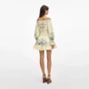 Yellow Floral Organza Ruffle Mini Dress Yellow Floral Organza Ruffle Mini Dress