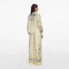 Yellow Floral Organza Trousers Yellow Floral Organza Trousers