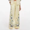 Yellow Floral Organza Trousers Yellow Floral Organza Trousers