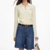 Yellow Flower Embroidered Knit Cardigan Yellow Flower Embroidered Knit Cardigan