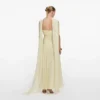 Yellow Georgette Scarf Midi Dress Yellow Georgette Scarf Midi Dress