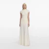 Yellow Jersey Draped Maxi Dress Yellow Jersey Draped Maxi Dress