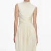 Yellow Jersey Wrap Midi Dress Yellow Jersey Wrap Midi Dress