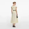 Yellow Lace Chiffon Midi Dress Yellow Lace Chiffon Midi Dress