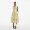 Yellow Lace Collared Midi Dress Yellow Lace Collared Midi Dress