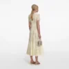 Yellow Lace Embellished Midi Dress Yellow Lace Embellished Midi Dress