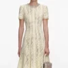 Yellow Lace Embellished Midi Dress Yellow Lace Embellished Midi Dress