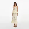 Yellow Lace Peplum Midi Dress Yellow Lace Peplum Midi Dress