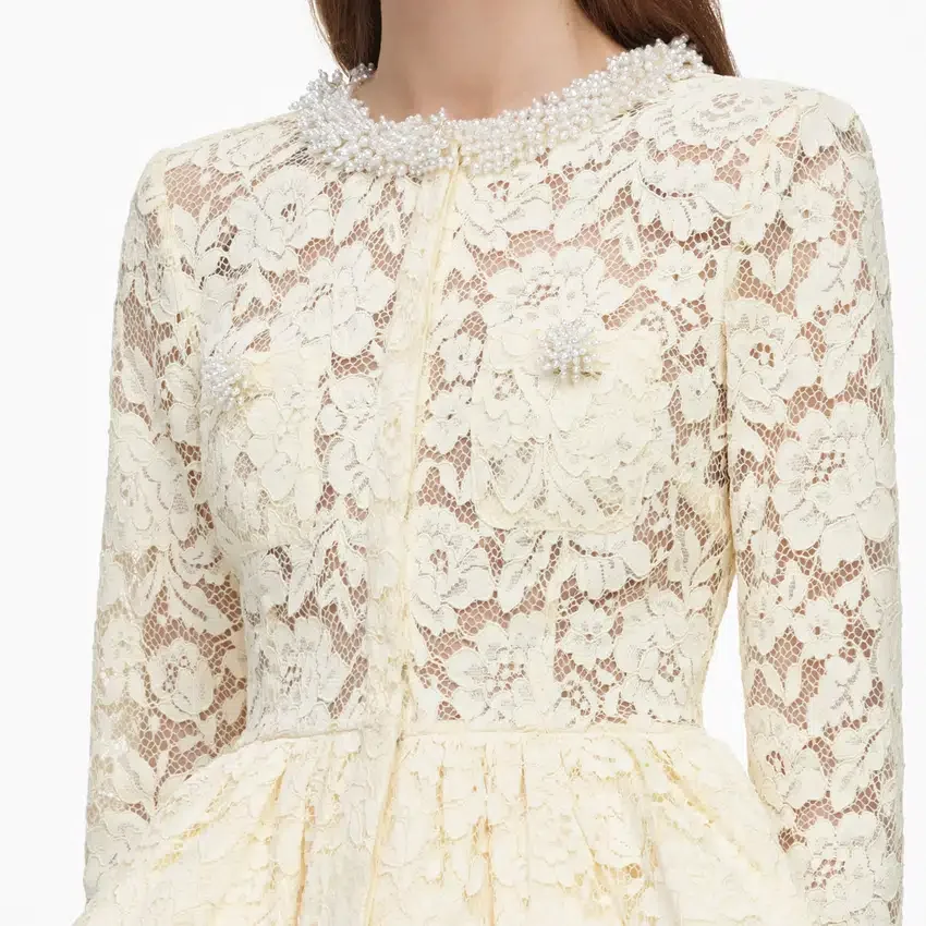 Yellow Lace Peplum Midi Dress Yellow Lace Peplum Midi Dress