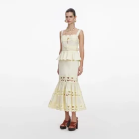 yellow linen peplum midi dress 2 280x280 - Yellow Linen Peplum Midi Dress