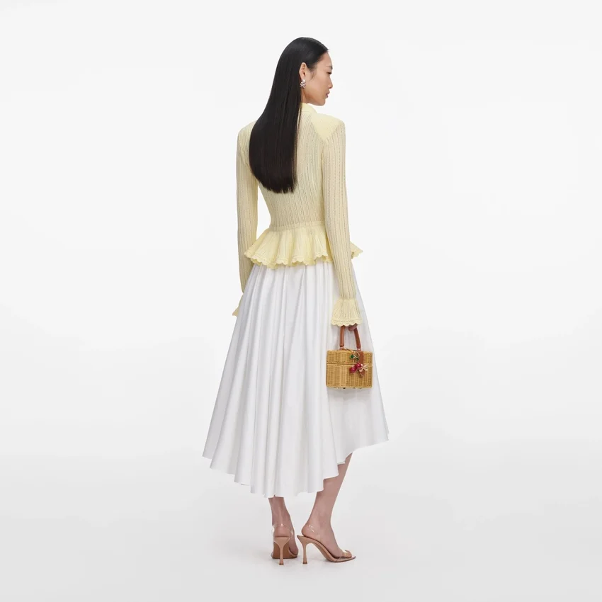 Yellow Pointelle Cardigan Yellow Pointelle Cardigan
