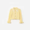 Yellow Pointelle Frill Cardigan Yellow Pointelle Frill Cardigan