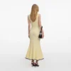 Yellow Pointelle Knit Midi Dress Yellow Pointelle Knit Midi Dress
