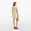 Yellow Pointelle Knit Mini Dress Yellow Pointelle Knit Mini Dress
