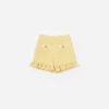 Yellow Pointelle Knit Shorts Yellow Pointelle Knit Shorts