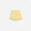 Yellow Pointelle Knit Shorts Yellow Pointelle Knit Shorts