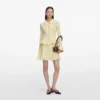 Yellow Pointelle Peplum Knit Mini Dress Yellow Pointelle Peplum Knit Mini Dress