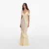 Yellow Ruffle Knit Maxi Dress Yellow Ruffle Knit Maxi Dress