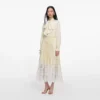 Yellow Satin Lace Midi Dress Yellow Satin Lace Midi Dress