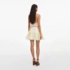 Yellow Satin Lace Mini Dress Yellow Satin Lace Mini Dress