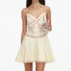Yellow Satin Lace Mini Dress Yellow Satin Lace Mini Dress
