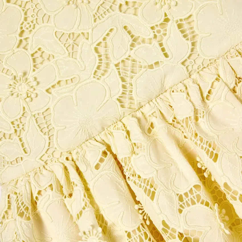 Yellow Sleeveless Lace Dress Yellow Sleeveless Lace Dress