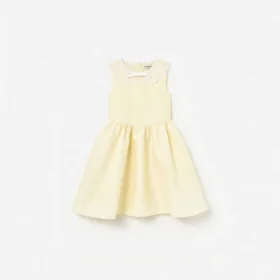 Yellow Taffeta Lace Dress