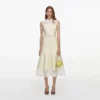Yellow Taffeta Lace Midi Dress Yellow Taffeta Lace Midi Dress