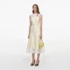 Yellow Taffeta Lace Midi Dress Yellow Taffeta Lace Midi Dress
