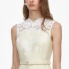 Yellow Taffeta Lace Midi Dress Yellow Taffeta Lace Midi Dress