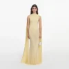 Yellow Viscose Knit Scarf Maxi Dress Yellow Viscose Knit Scarf Maxi Dress