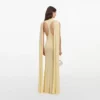 Yellow Viscose Knit Scarf Maxi Dress Yellow Viscose Knit Scarf Maxi Dress