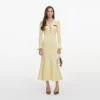 Yellow Viscose Knit Tie Midi Dress Yellow Viscose Knit Tie Midi Dress