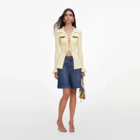 Yellow Viscose Knit Tie Top Yellow Viscose Knit Tie Top