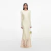 Yellow Viscose Lace Maxi Dress Yellow Viscose Lace Maxi Dress