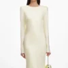 Yellow Viscose Lace Maxi Dress Yellow Viscose Lace Maxi Dress